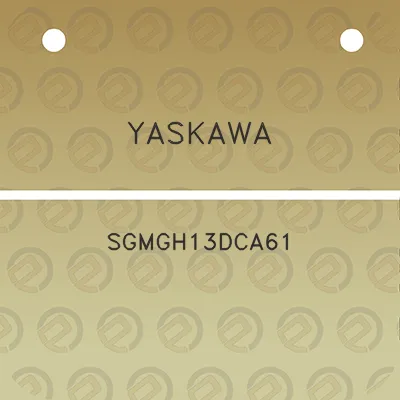 yaskawa-sgmgh13dca61