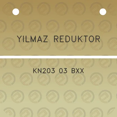 yilmaz-reduktor-kn203-03-bxx