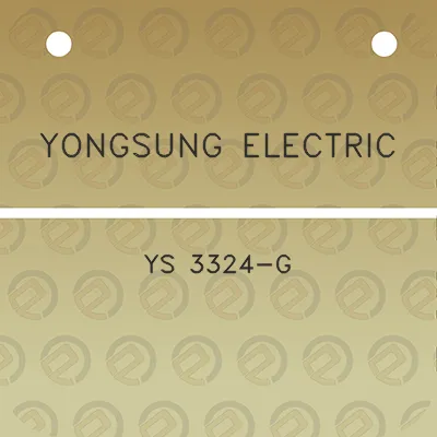 yongsung-electric-ys-3324-g