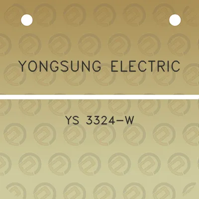 yongsung-electric-ys-3324-w