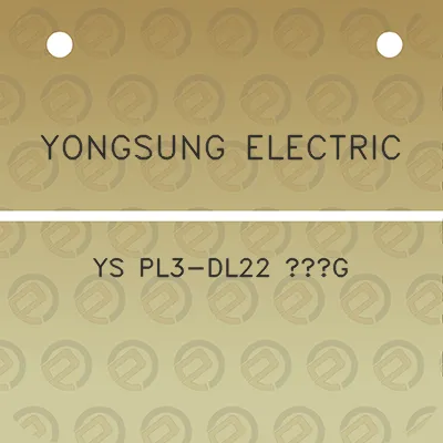 yongsung-electric-ys-pl3-dl22-g