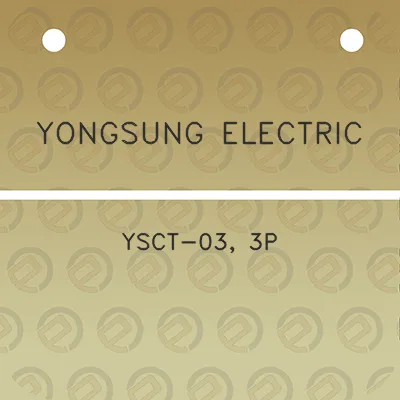 yongsung-electric-ysct-03-3p