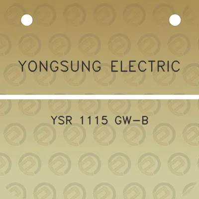 yongsung-electric-ysr-1115-gw-b