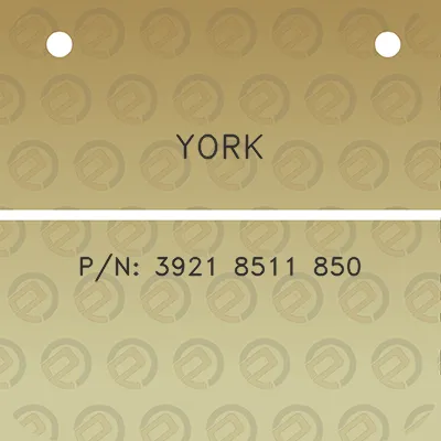 york-pn-3921-8511-850