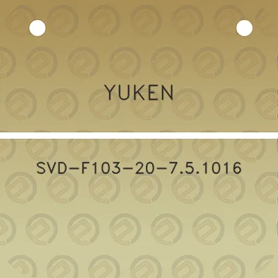 yuken-svd-f103-20-751016