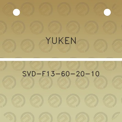 yuken-svd-f13-60-20-10