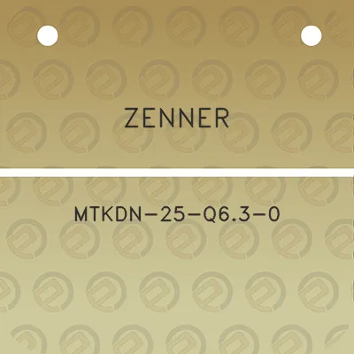 zenner-mtkdn-25-q63-0