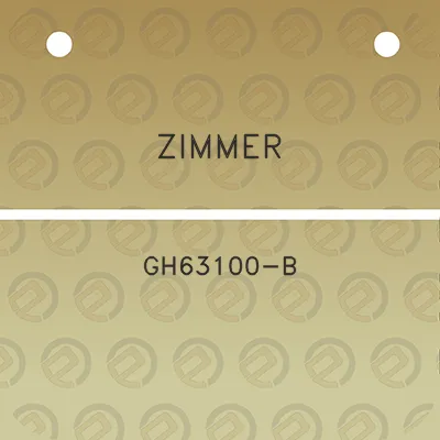 zimmer-gh63100-b