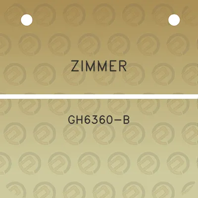 zimmer-gh6360-b