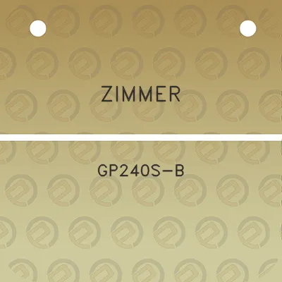 zimmer-gp240s-b