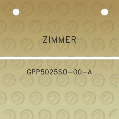 zimmer-gpp5025so-00-a