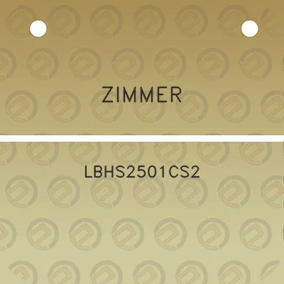 zimmer-lbhs2501cs2