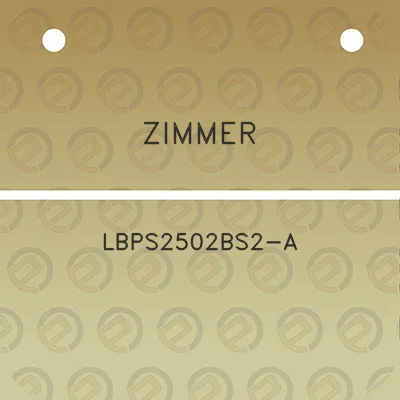 zimmer-lbps2502bs2-a