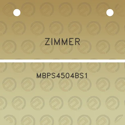 zimmer-mbps4504bs1