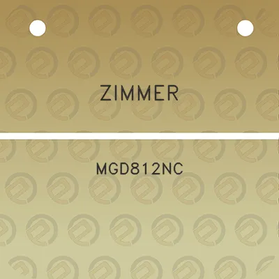 zimmer-mgd812nc