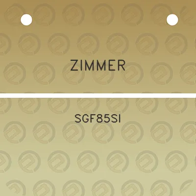 zimmer-sgf85si