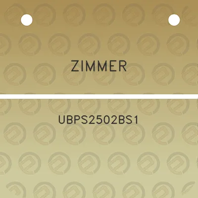 zimmer-ubps2502bs1