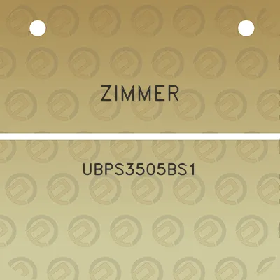 zimmer-ubps3505bs1