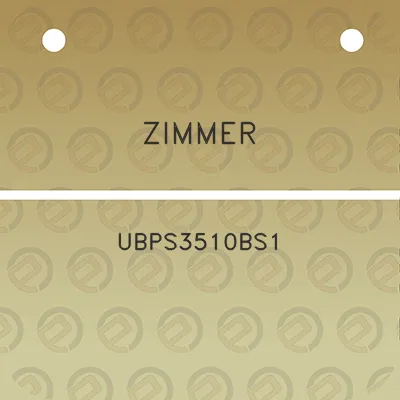 zimmer-ubps3510bs1