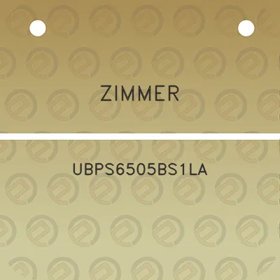 zimmer-ubps6505bs1la